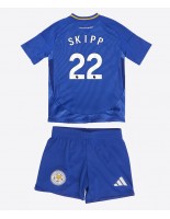 Otroške Nogometnih dresov Leicester City Oliver Skipp #22 Domači 2024-25 Kratki rokavi (+ hlače)